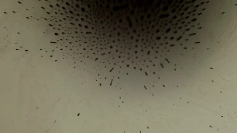 Small particles form different abstract figures. Macro shot of ferro fluid Stock Footage 111320882