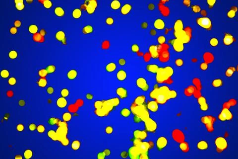 Small particles under the microscope with blue illumination Stock-Fotos