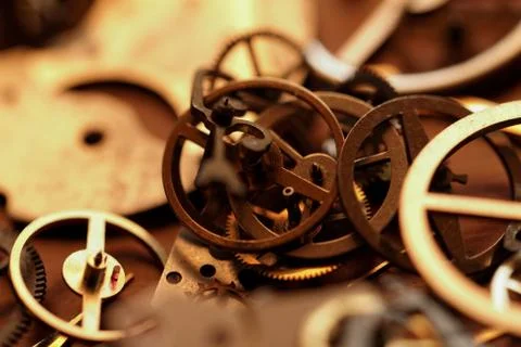 Small parts of clock Stock Photos