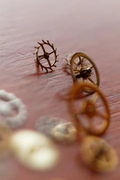 Small parts of clock Stock Photos