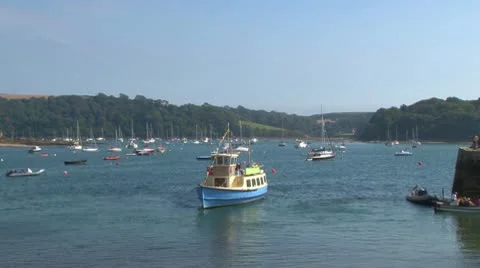 Small Passenger Ferry Stock Footage 8952180