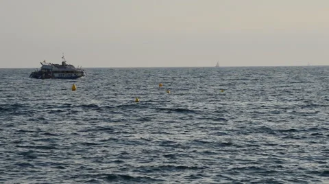 Small Passenger Ship Stock Footage 44959811