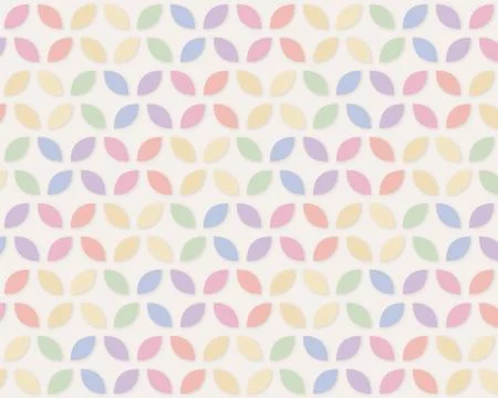 Small pastel leaf silhouettes repeat across a clean light surface, creating.. Stock Illustration