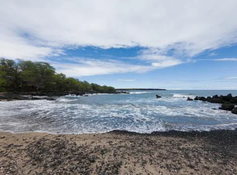 Small patch of sandy beach at La Perouse Bay Fotos de archivo