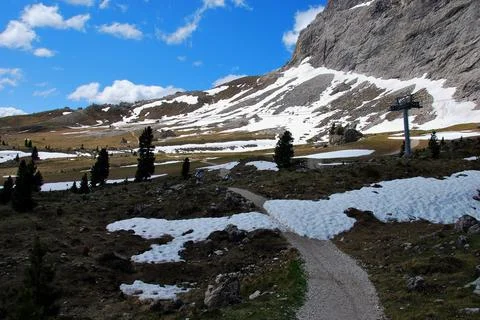 Small path in the mountains Stock Photos