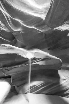 Small Path through Upper Antelope Canyon. Natural rock formation in beautiful Foto stock