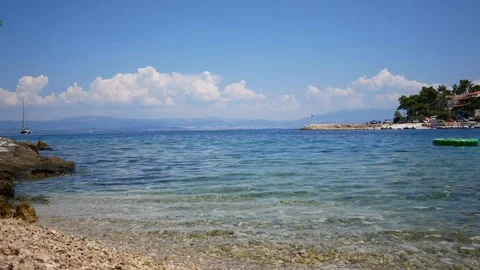Small peaceful beach Stock Footage 112822861