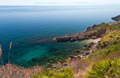 Small pebbles beach Stock Photos