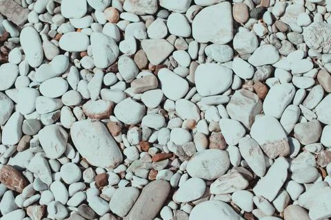 Small pebbles on the beach Foto stock