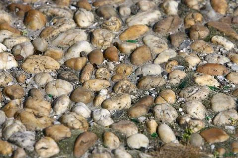 Small pebbles or rock background Stock Photos