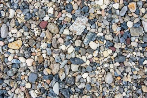 Small pebbles texture background. colorful small stones Stock Photos