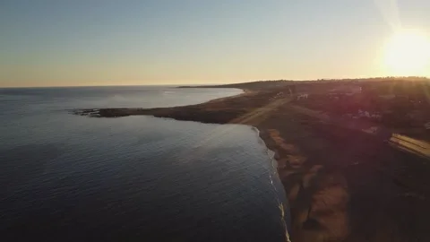 Small Peninsula  sunset sunrise Stock Footage 158246340