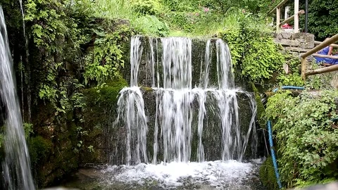 A small picturesque waterfall Stock Footage 124885003