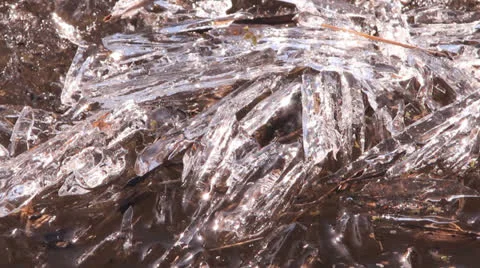 Small pieces of ice on water 库存影片 22938522