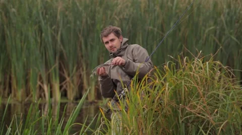 A small pike releases Video stock 48909489