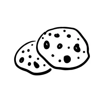Small pile of cookies side view. Bakery or snack concept. Stock Illustration