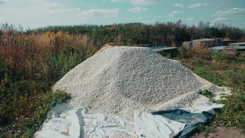 A small pile of rubble lying on the ground. Stock Footage 146266068