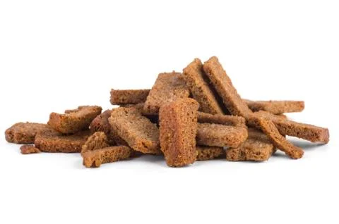 Small pile of rye bread crusts Foto stock