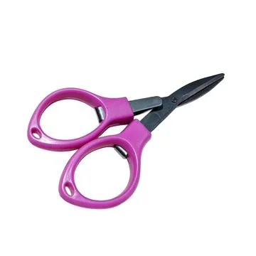Small Pink Craft Scissors with Sharp Black Steel Blades 스톡 사진