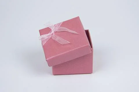 Small pink gift box Stock Photos