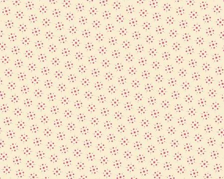 Small pink square clusters are scattered over a warm cream surface, creatin.. Ilustração Stock