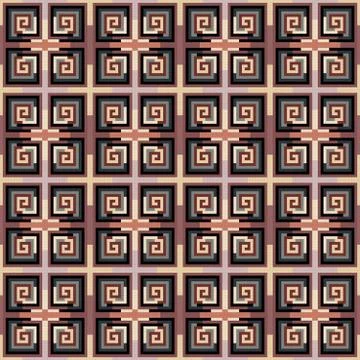 Small pixels colored geometric background seamless pattern vector illustratio 스톡 일러스트