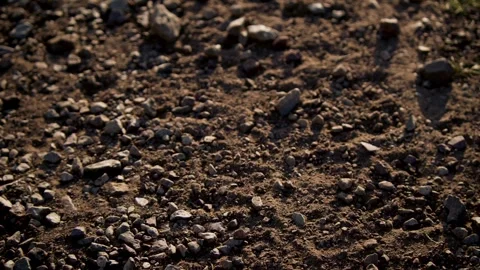 Small place small stone and dirt slowly moving. Stock Footage 280192438