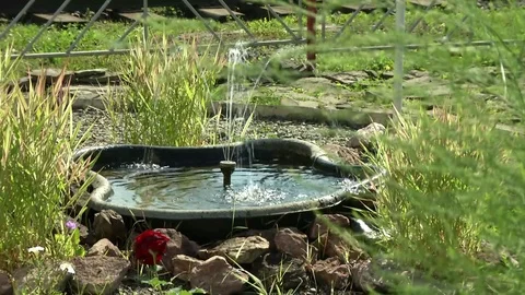 A small plain fountain. Stock Footage 115327861