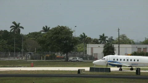 Small plain going by Stock Footage 703407