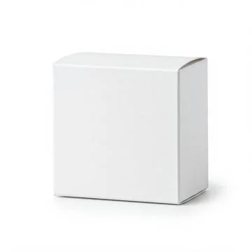 A small plain white box mockup  Stock Photos