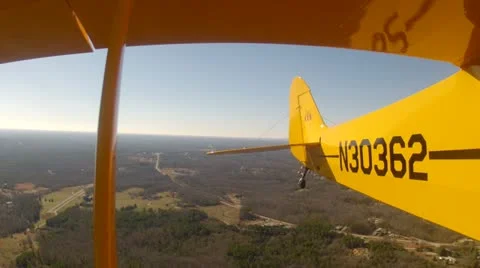Small Plane in Air Stock Footage 22059851