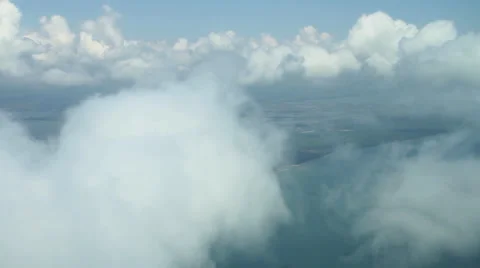 Small Plane in the Clouds Stock Footage 39566304