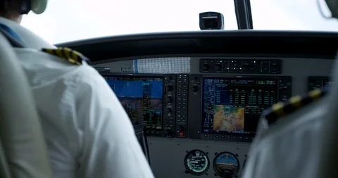 Small plane cockpit Stock-Footage 127066750