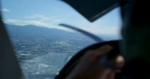 Small plane cockpit Stock Footage 127118979