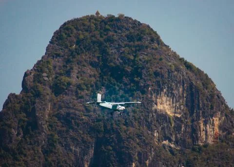 Small plane in flight Stock Photos