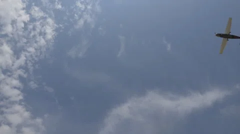 Small plane flying over the beach in Panama Stock Footage 51305944