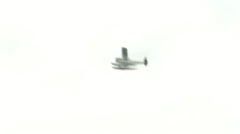 Small Plane Flying Overhead Stock Footage