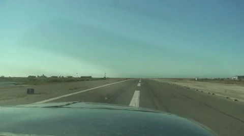 Small plane landing Stock Footage 8667463