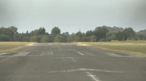 Small plane lands Stock Footage 363998