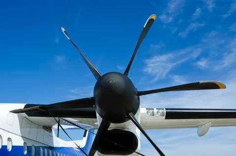 Small plane propeller closeup Foto stock