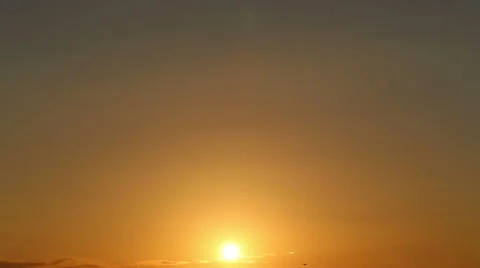 Small plane at sunset Stock Footage 41793739