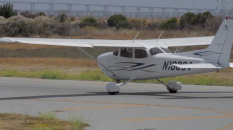 Small Plane Taking Off Stock Footage 39819114