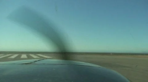 Small plane taxiing Stock Footage 8667770