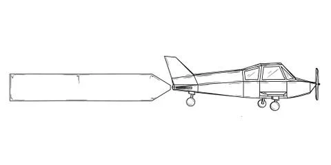 Small plane with wings and propeller - monoplane Stock Illustration