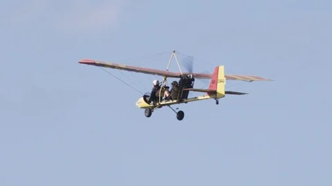 Small Plane Zoom Slowmotion Stock Footage 89609681