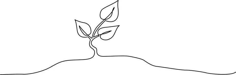 Small plant sprouting from ground Vector Stock-Illustration