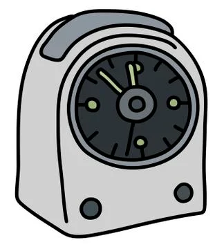 The small plastic alarm clock Stock Illustration