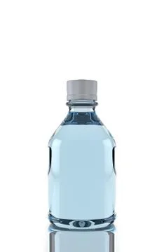 Small plastic water bottle isolated over white background Stock Illustration