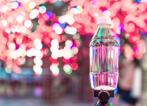 Small plastic water bottle Foto stock