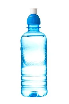 Small plastic water bottle Foto stock